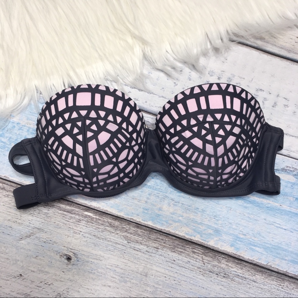 Xhilaration bikini top gray and pink size S * - Picture 2 of 5